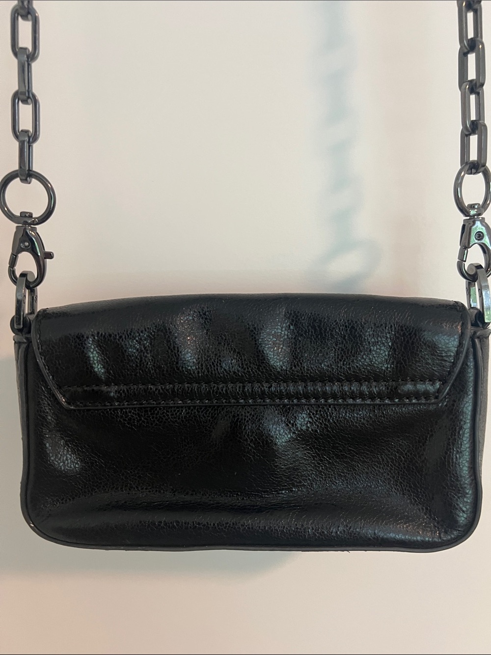 Tory Burch Black Leather Crossbody with Chain Strap - Picture 5 of 7
